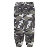 Camo Cargo Mens Trousers Grey Regular Tapered W28 L26