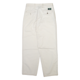 GARRY Mens Trousers Cream Regular Straight W28 L28