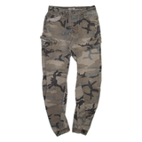 FSBN Camo Cargo Mens Trousers Grey Regular Tapered W30 L30