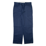 DICKIES Mens Trousers Blue Regular Straight W36 L30