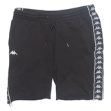 KAPPA Cut Off Mens Sports Shorts Black Relaxed 2XL W32