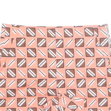 ZARA Womens Casual Shorts Pink Crazy Pattern L W33