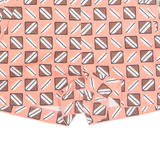 ZARA Womens Casual Shorts Pink Crazy Pattern L W33