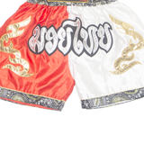 Thai Boxing Mens Sports Shorts Red Relaxed Colourblock M W22