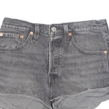 LEVI'S Cut Off 501 Womens Denim Shorts Black S W28