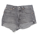 LEVI'S Cut Off 501 Womens Denim Shorts Black S W28