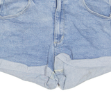 WRANGLER Turn Up Womens Denim Shorts Blue M W30