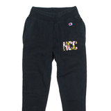 CHAMPION REVERSE WEAVE HCC Mens Joggers Black Tapered S W24 L27