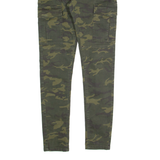 CLOCKHOUSE High Rise Cargo Camo Womens Trousers Green Slim Skinny W26 L29