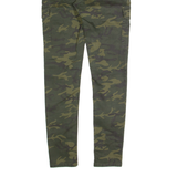 CLOCKHOUSE High Rise Cargo Camo Womens Trousers Green Slim Skinny W26 L29