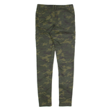CLOCKHOUSE High Rise Cargo Camo Womens Trousers Green Slim Skinny W26 L29