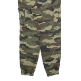 H&M DIVIDED Camo Cargo Womens Trousers Green Slim Tapered W26 L28