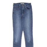 LEVI'S 721 High Rise Womens Jeans Blue Slim Skinny Stone Wash W25 L32