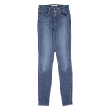 LEVI'S 721 High Rise Womens Jeans Blue Slim Skinny Stone Wash W25 L32