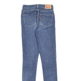 LEVI'S 721 High Rise Womens Jeans Blue Slim Skinny Stone Wash W25 L32