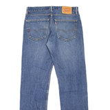 LEVI'S 505 Jeans Mens Blue Regular Straight Stone Wash W32 L34