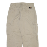DICKIES Cargo Mens Trousers Beige Relaxed Straight W34 L30