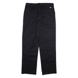 DICKIES Mens Trousers Black Regular Straight W34 L30