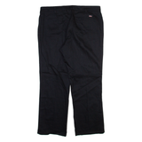 DICKIES Womens Trousers Black Relaxed Straight W36 L28