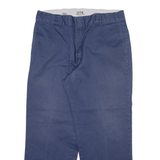 DICKIES Mens Trousers Blue Relaxed Straight W34 L27