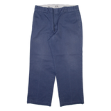 DICKIES Mens Trousers Blue Relaxed Straight W34 L27