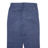 DICKIES Mens Trousers Blue Relaxed Straight W34 L27