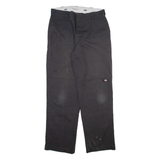 DICKIES Mens Trousers Black Relaxed Straight W34 L32