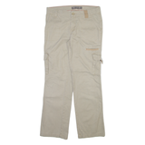 DICKIES Cargo Womens Trousers Beige Relaxed Straight W32 L31