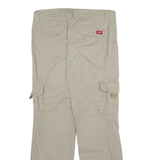 DICKIES Cargo Womens Trousers Beige Relaxed Straight W32 L31