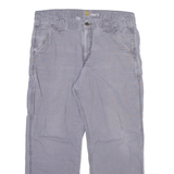 CARHARTT Mens Trousers Grey Relaxed Straight W36 L27