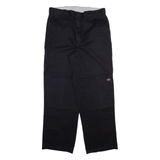 DICKIES Mens Trousers Black Relaxed Straight W38 L34