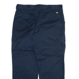 DICKIES Cargo Mens Trousers Blue Relaxed Straight W40 L32