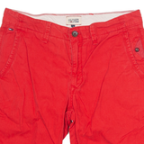 TOMMY HILFIGER Mens Chino Shorts Red M W30