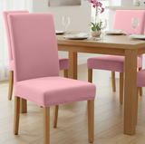 Anyseat Pink Velvet Dining Chair Cover – Plush Stretchable Slipcover for Kitchen & Dining Room Chairs