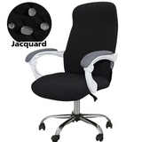 Anyseat Black Office Chair Cover – Waterproof Stretchable Spandex Jacquard Slipcover, Anti‑Dirt Protection