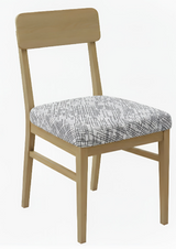 Anyseat Grey Random Lines Stretch Print Chair Cover – Stretch Washable Removable Seat Cover for Dining & Kitchen