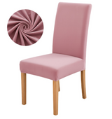 Anyseat Pink Velvet Dining Chair Cover – Plush Stretchable Slipcover for Kitchen & Dining Room Chairs