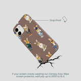 Chocolate Brown Rabbit Friends iPhone 12 Mini Case