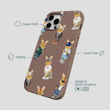 Chocolate Brown Rabbit Friends iPhone 12 Pro Max Case