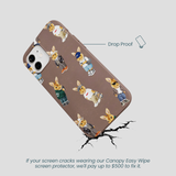 Chocolate Brown Rabbit Friends iPhone 12/ iPhone 12 Pro Case