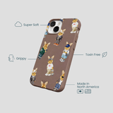 Chocolate Brown Rabbit Friends iPhone 13 Mini Case