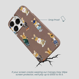 Chocolate Brown Rabbit Friends iPhone 13 Pro Max Case