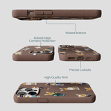 Chocolate Brown Rabbit Friends iPhone 13 Pro Max Case
