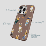 Chocolate Brown Rabbit Friends iPhone 13 Pro Max Case