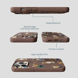 Chocolate Brown Rabbit Friends iPhone 13 Pro Case