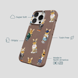 Chocolate Brown Rabbit Friends iPhone 13 Pro Case
