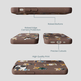 Chocolate Brown Rabbit Friends iPhone 13 Case