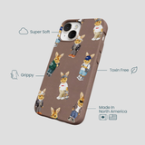 Chocolate Brown Rabbit Friends iPhone 13 Case