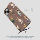 Chocolate Brown Rabbit Friends iPhone 14 Plus Case
