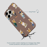 Chocolate Brown Rabbit Friends iPhone 14 Pro Max Case